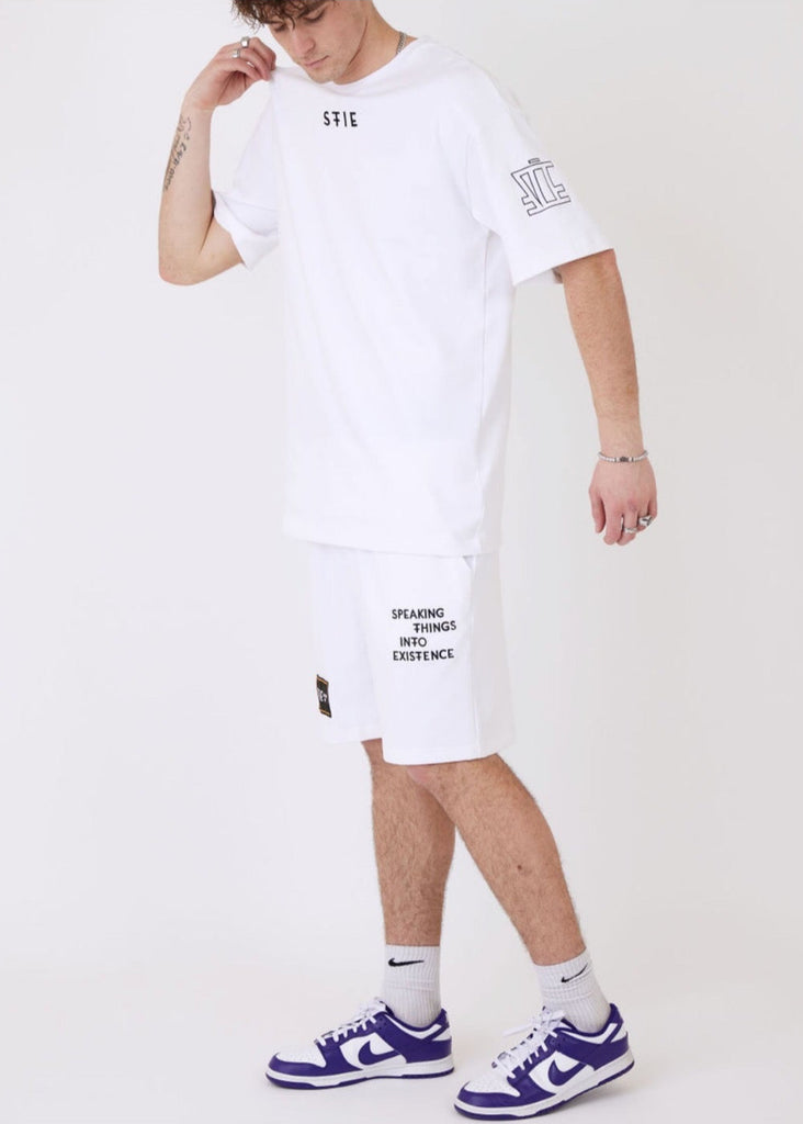 Triple 9 White Shorts